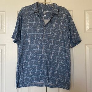 Tommy Bahama Blue Palm Tree Button-down